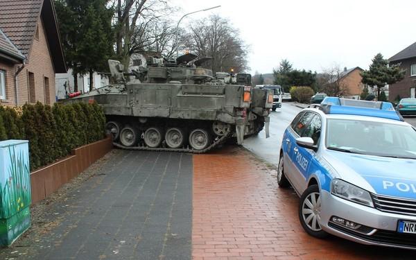 В Германии произошло ДТП с танком