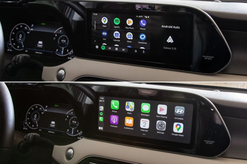 Hyundai Palisade 2020: почему Apple CarPlay использует весь экран, а Android Auto - нет?
