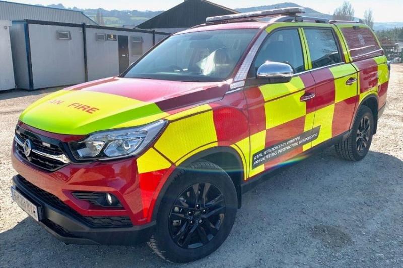 SsangYong Musso выбран в качестве официального автомобиля пожарных Северного Уэльса