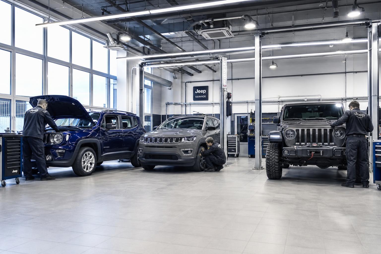 Сравнение цен на обслуживание разных моделей Jeep